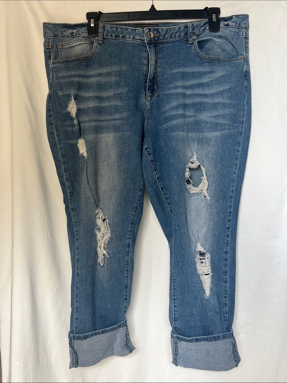 Cato Light Blue Distressed Boyfriend Jeans